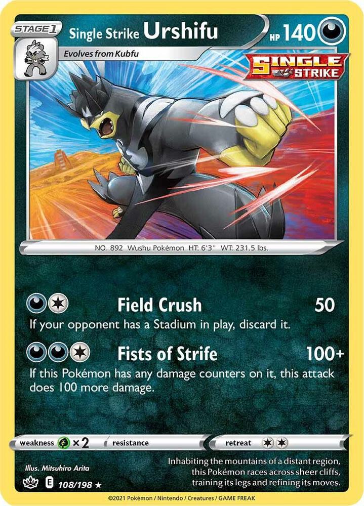 Pokemon Single Strike Urshifu 108/198 Chilling Reign