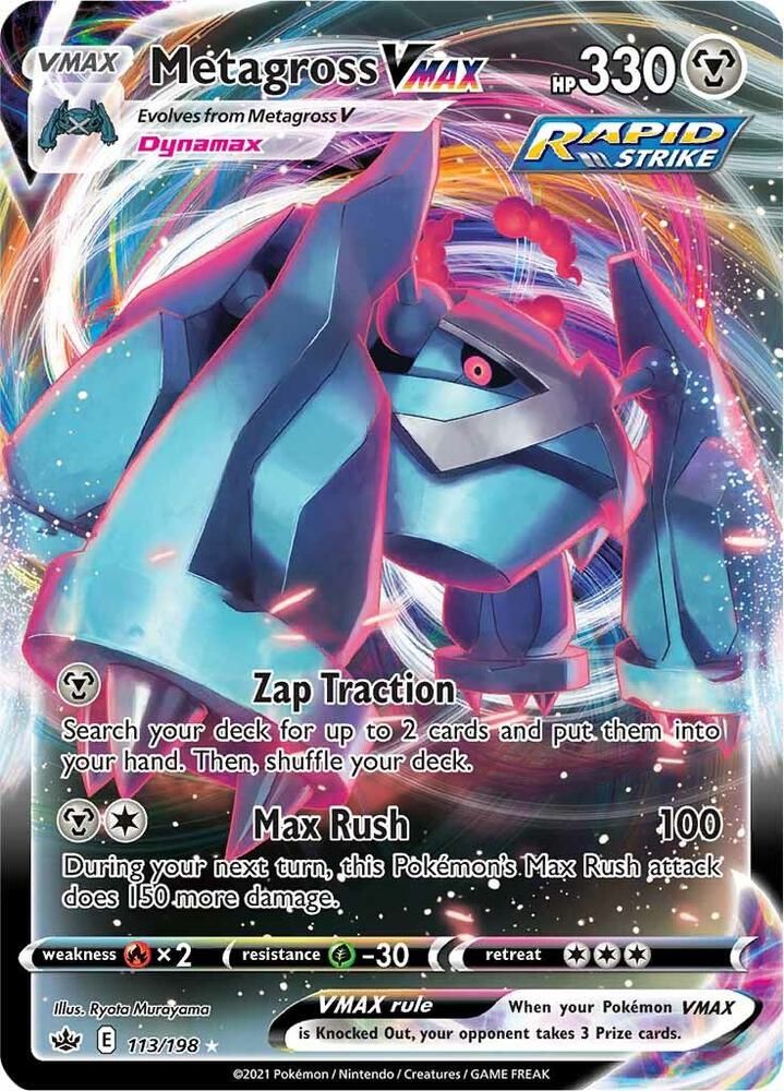 Pokemon Metagross VMAX 113/198 Chilling Reign