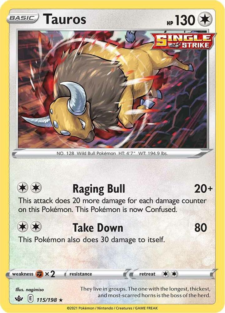 Pokemon Tauros 115/198 Chilling Reign