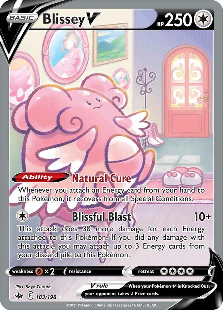 Pokemon Blissey V 183/198 Chilling Reign