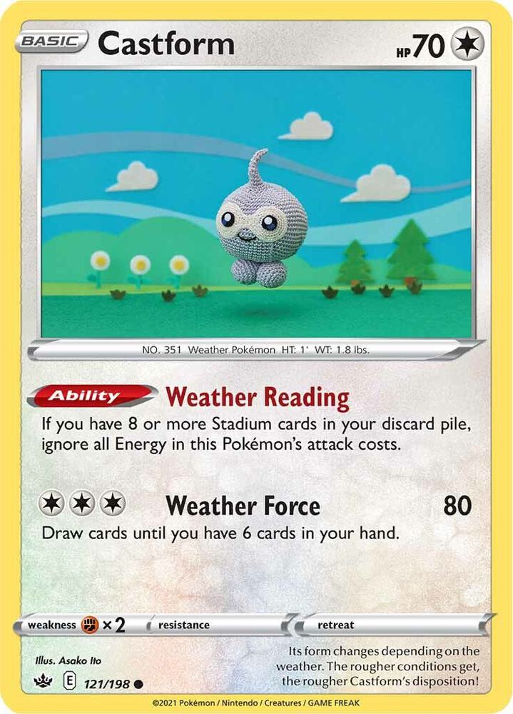 Pokemon Castform 121/198 Chilling Reign