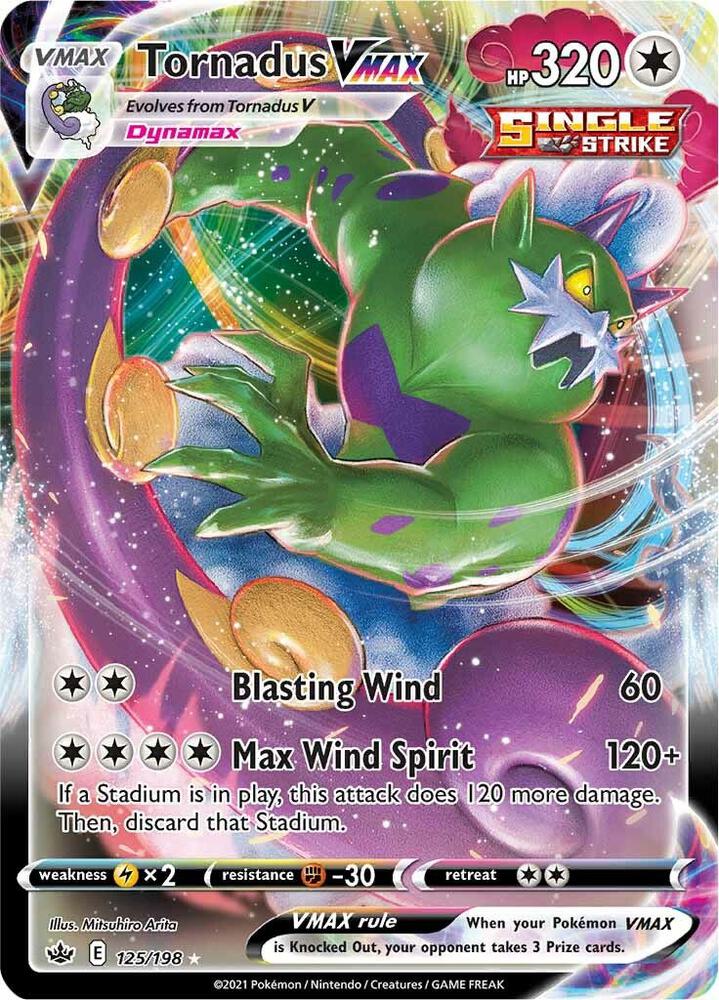 Pokemon Tornadus VMAX 125/198 Chilling Reign