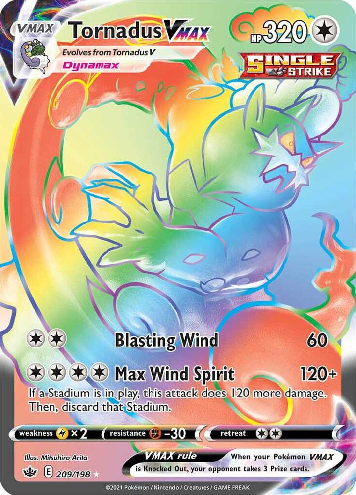 Pokemon Tornadus VMAX 209/198 Chilling Reign