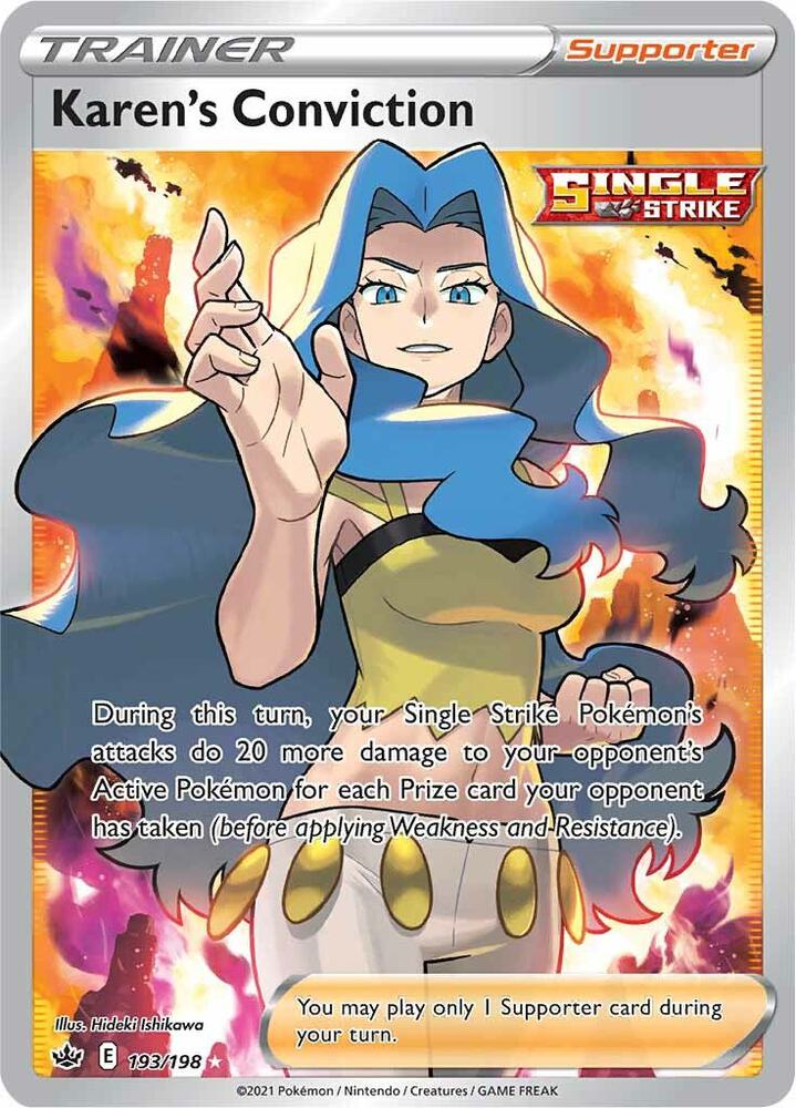 Pokemon Karen's Conviction 193/198 Chilling Reign