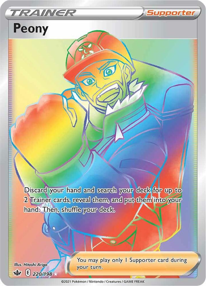 Pokemon Peony 220/198 Chilling Reign