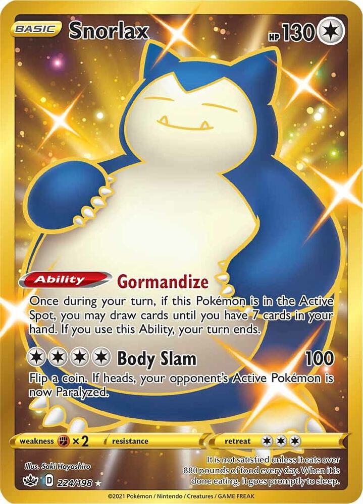 Pokemon Snorlax 224/198 Chilling Reign