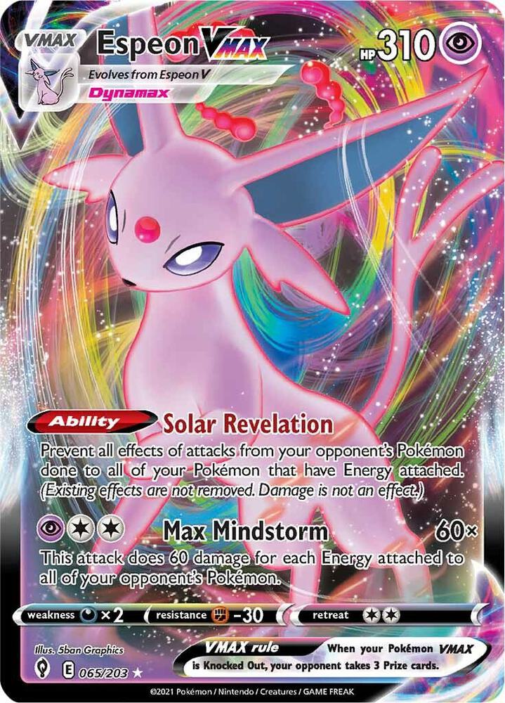 Pokemon Espeon VMAX 65/203 Evolving Skies