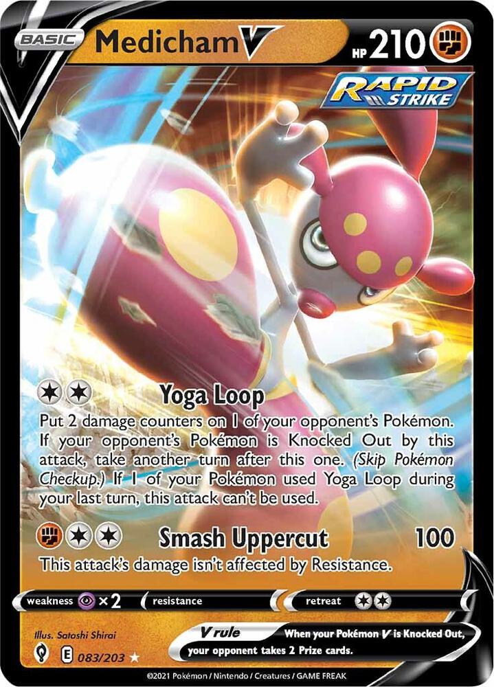 Pokemon Medicham V 83/203 Evolving Skies