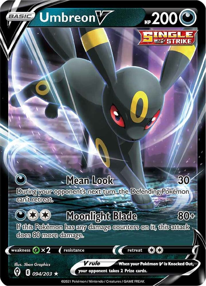 Pokemon Umbreon V 94/203 Evolving Skies