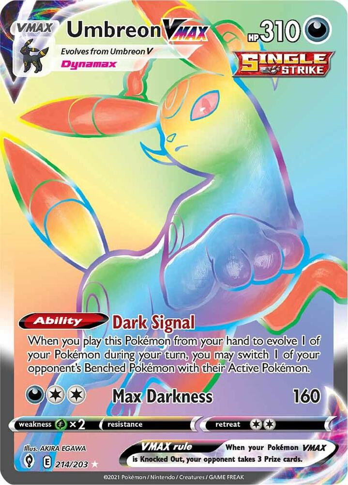 Pokemon Umbreon VMAX 214/203 Evolving Skies