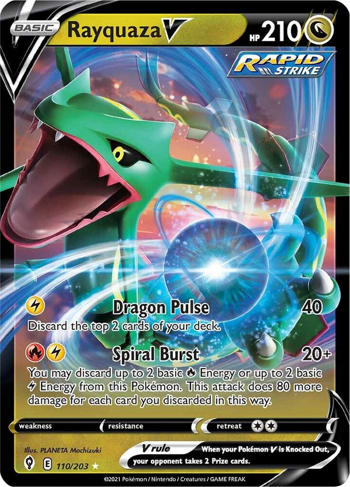 Pokemon Rayquaza V 110/203 Evolving Skies