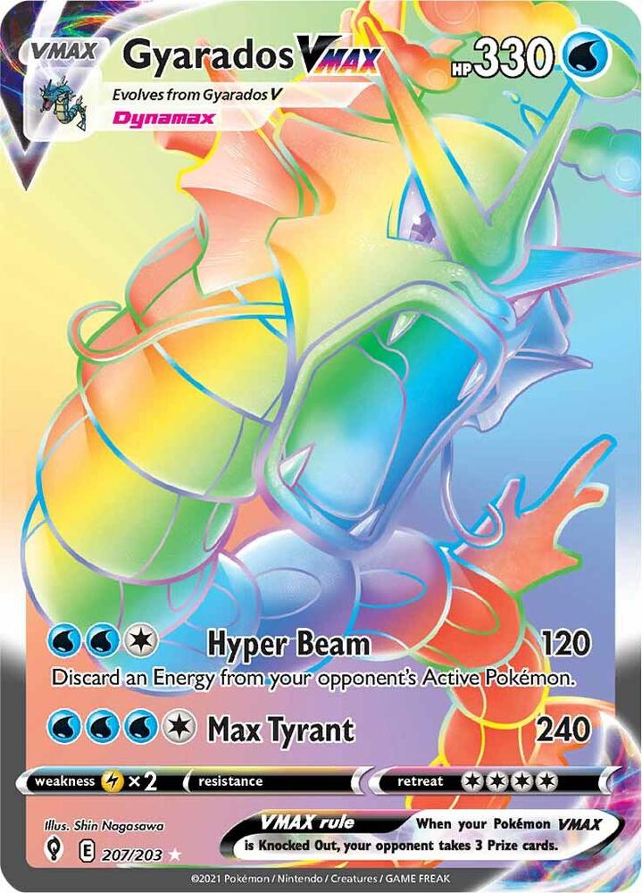 Pokemon Gyarados VMAX 207/203 Evolving Skies