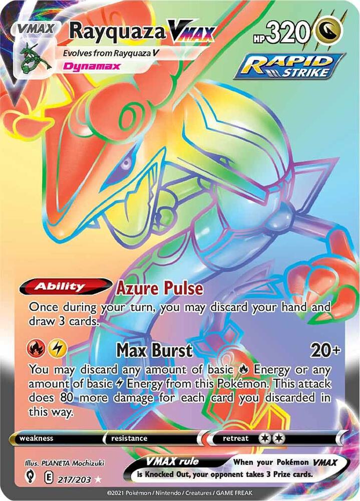 Pokemon Rayquaza VMAX 217/203 Evolving Skies