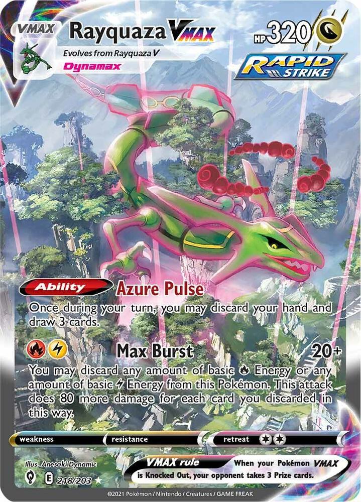 Pokemon Rayquaza VMAX 218/203 Evolving Skies