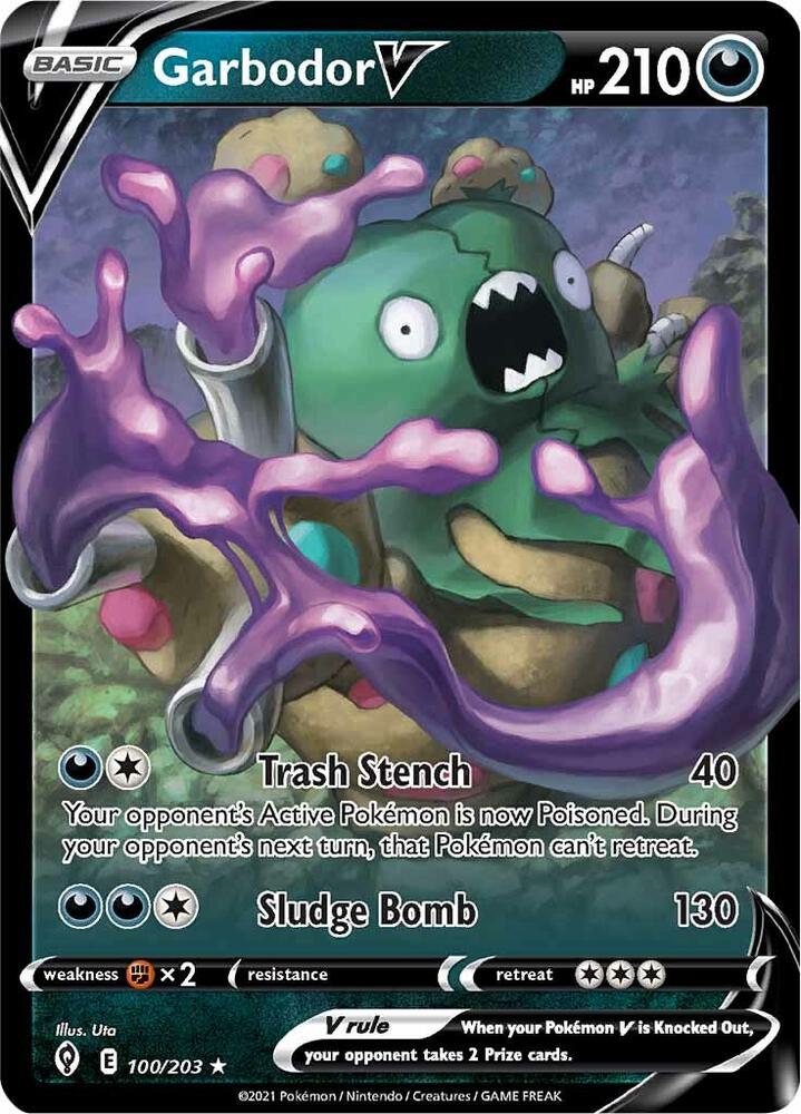 Pokemon Garbodor V 100/203 Evolving Skies