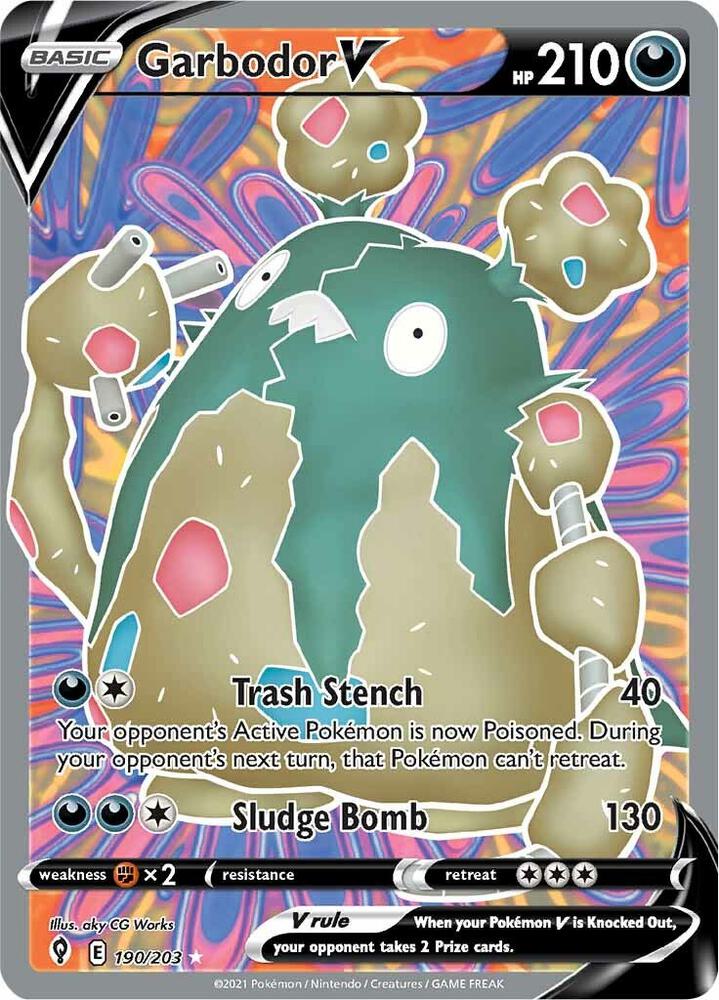 Pokemon Garbodor V 190/203 Evolving Skies