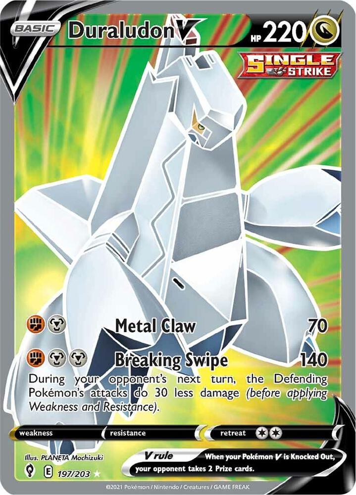 Pokemon Duraludon V 197/203 Evolving Skies