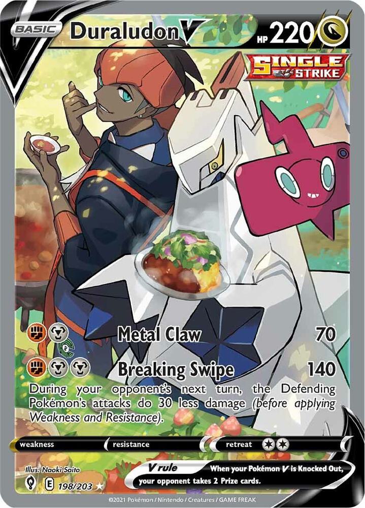 Pokemon Duraludon V 198/203 Evolving Skies