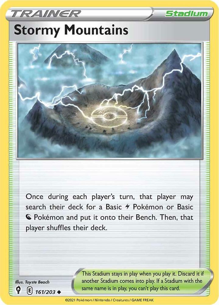 Pokemon Stormy Mountains 161/203 Evolving Skies