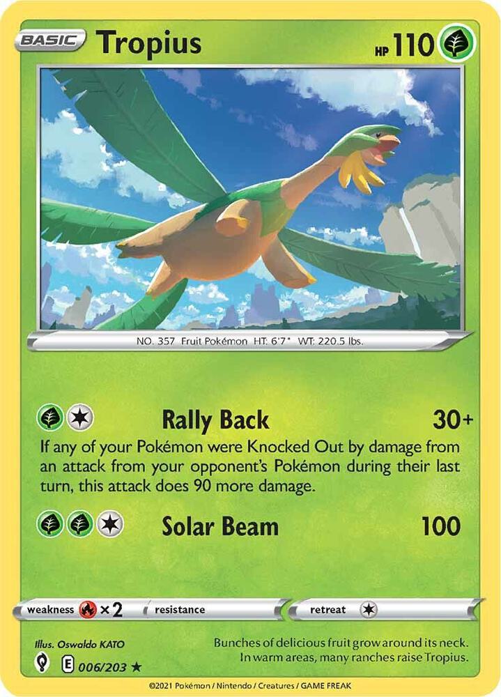 Pokemon Tropius 6/203 Evolving Skies