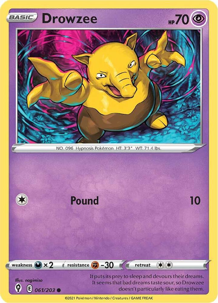 Pokemon Drowzee 61/203 Evolving Skies