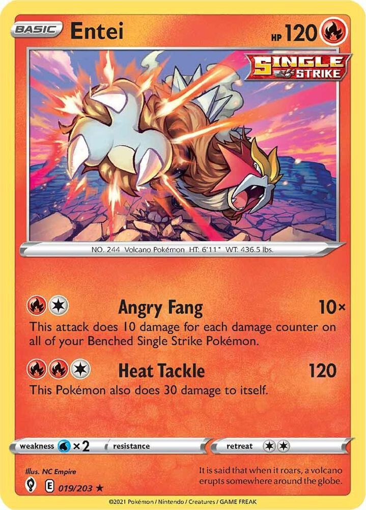 Pokemon Entei 19/203 Evolving Skies