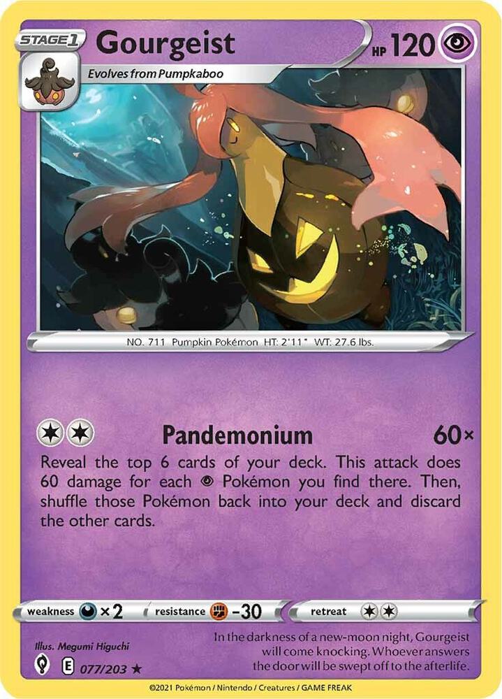 Pokemon Gourgeist 77/203 Evolving Skies