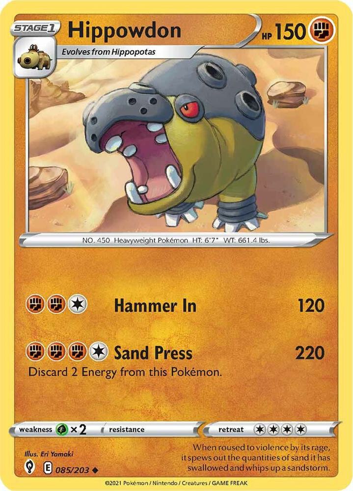 Pokemon Hippowdon 85/203 Evolving Skies