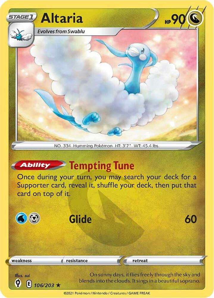 Pokemon Altaria 106/203 Evolving Skies