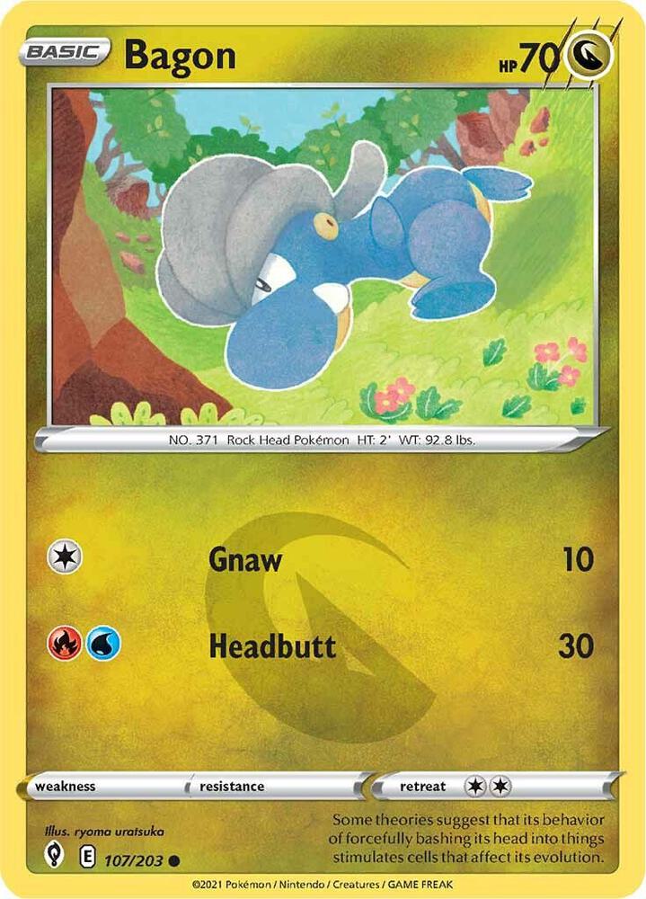 Pokemon Bagon 107/203 Evolving Skies