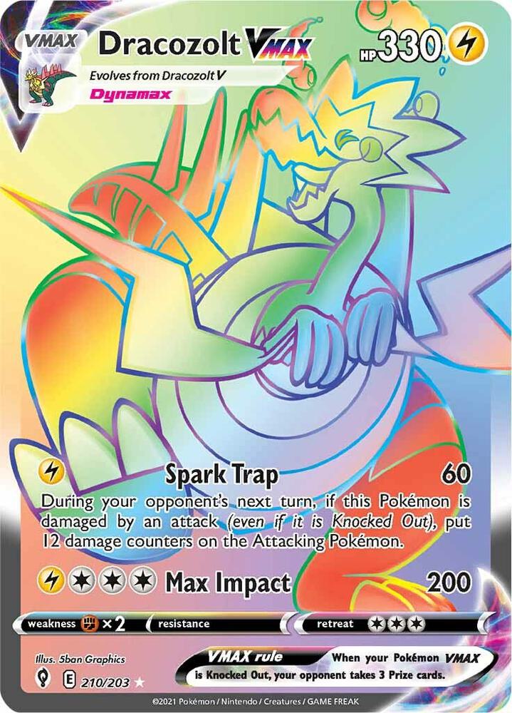 Pokemon Dracozolt VMAX 210/203 Evolving Skies