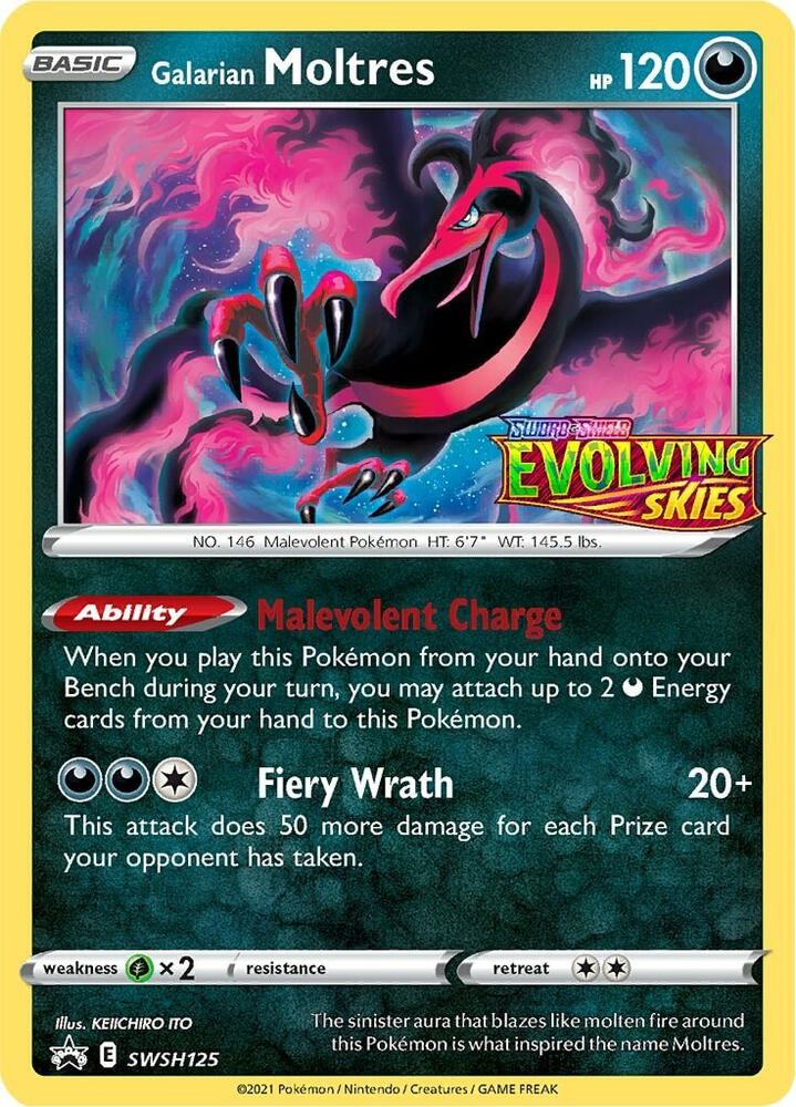 Pokemon Galarian Moltres SWSH125 SWSH Black Star Promos