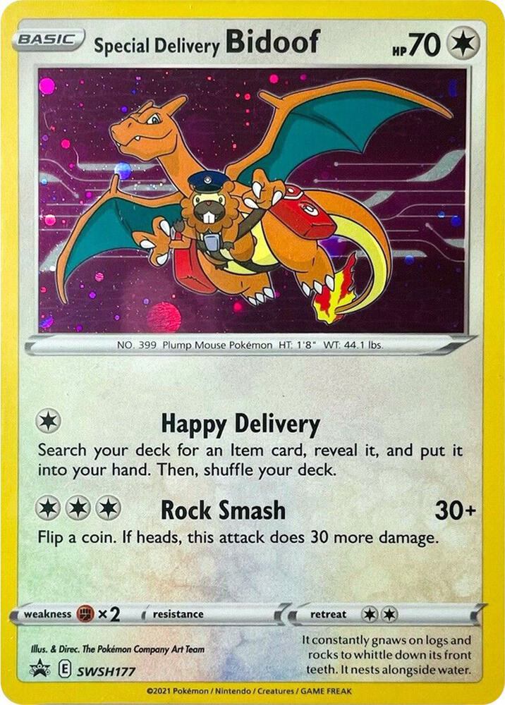Pokemon Special Delivery Bidoof SWSH177 SWSH Black Star Promos