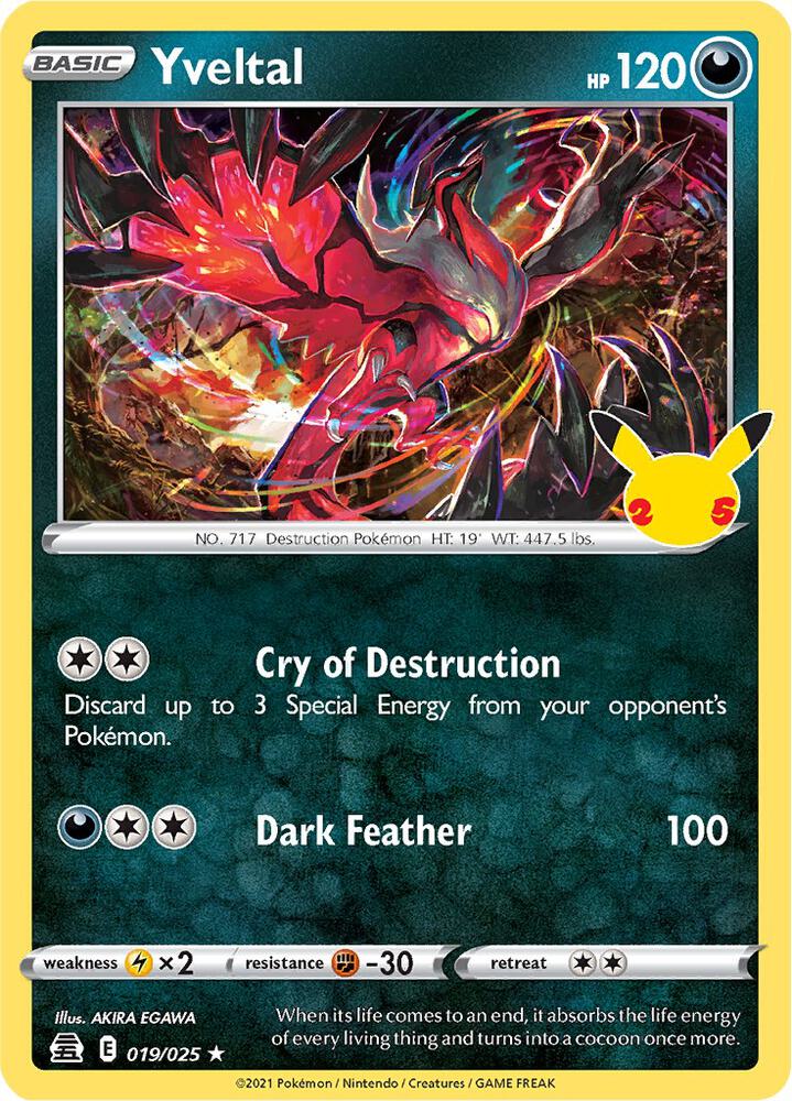 Pokemon Yveltal 19/25 Celebrations