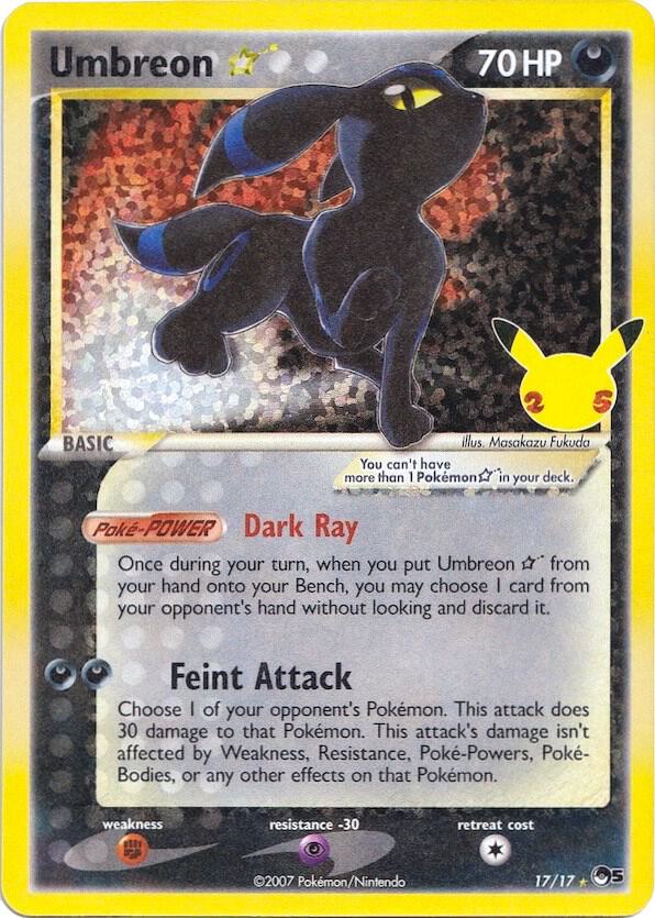 Pokemon Umbreon Gold Star 17/17 Celebrations