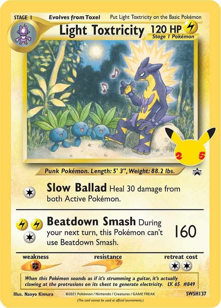 Pokemon Light Toxtricity SWSH137 SWSH Black Star Promos