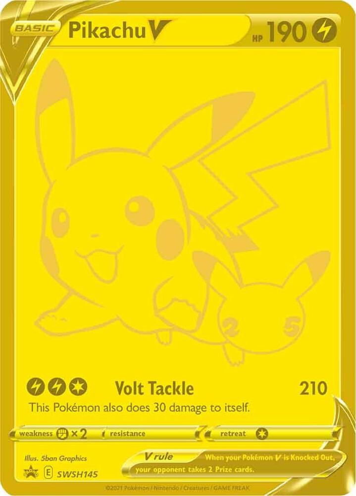 Pokemon Pikachu V SWSH145 SWSH Black Star Promos