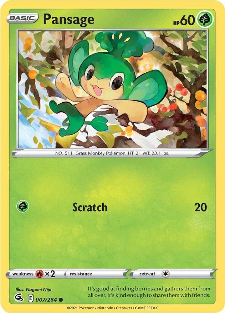 Pokemon Pansage 7/264 Fusion Strike