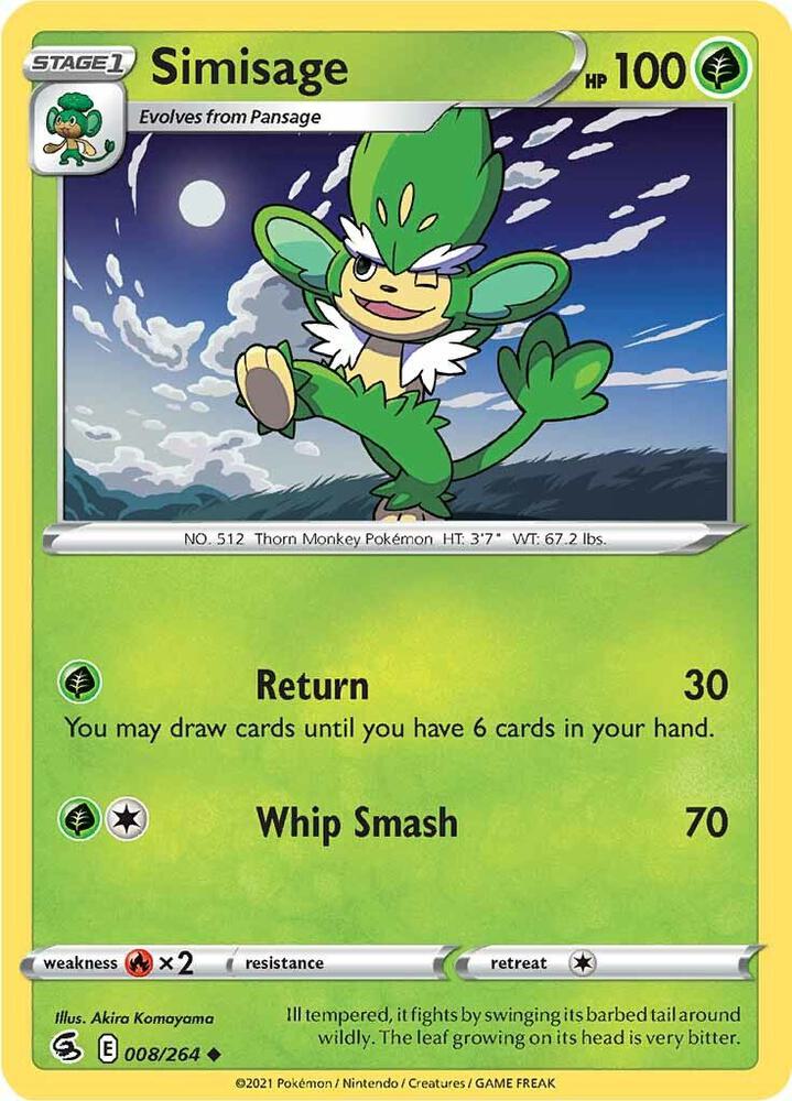 Pokemon Simisage 8/264 Fusion Strike