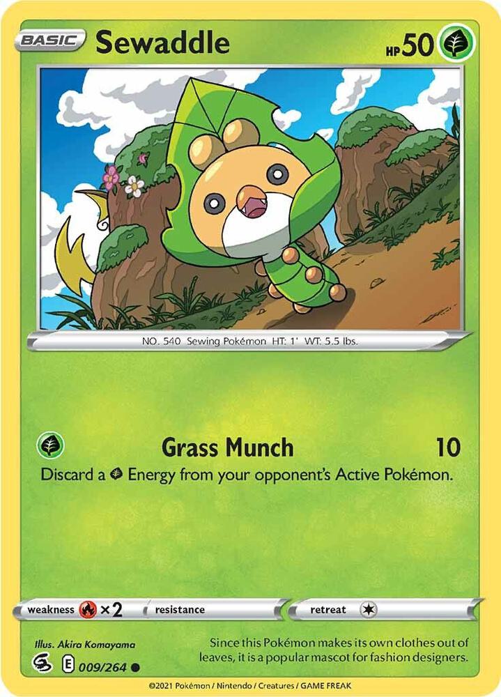 Pokemon Sewaddle 9/264 Fusion Strike