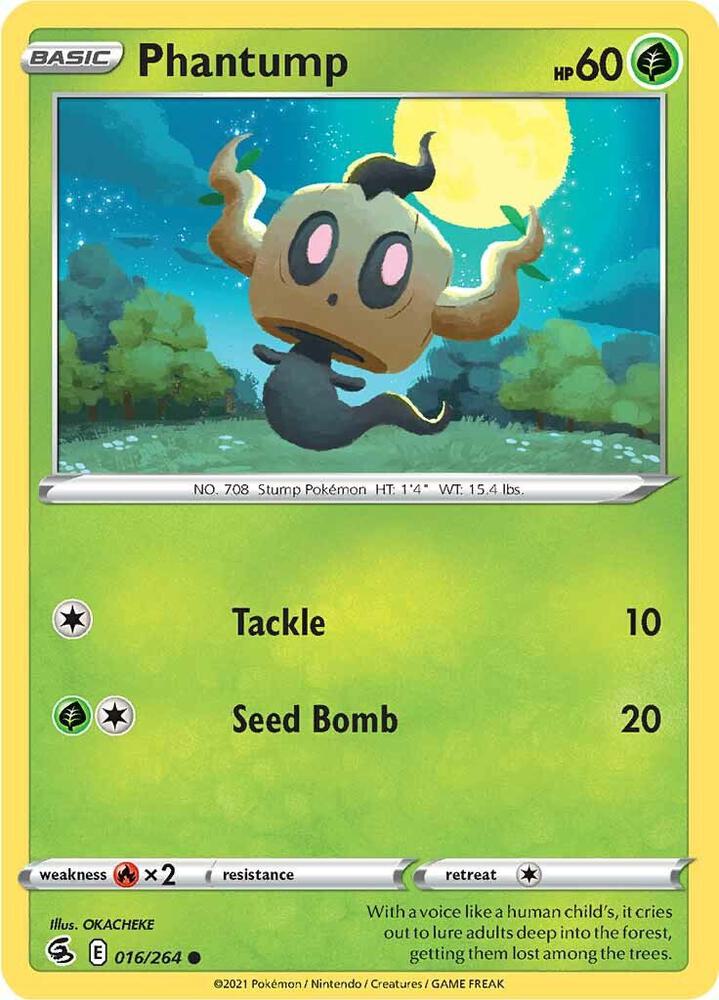 Pokemon Phantump 16/264 Fusion Strike
