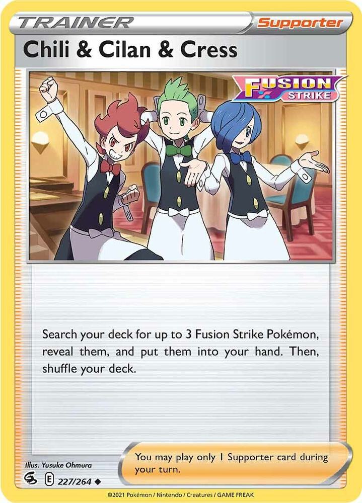 Pokemon Chili & Cilan & Cress 227/264 Fusion Strike