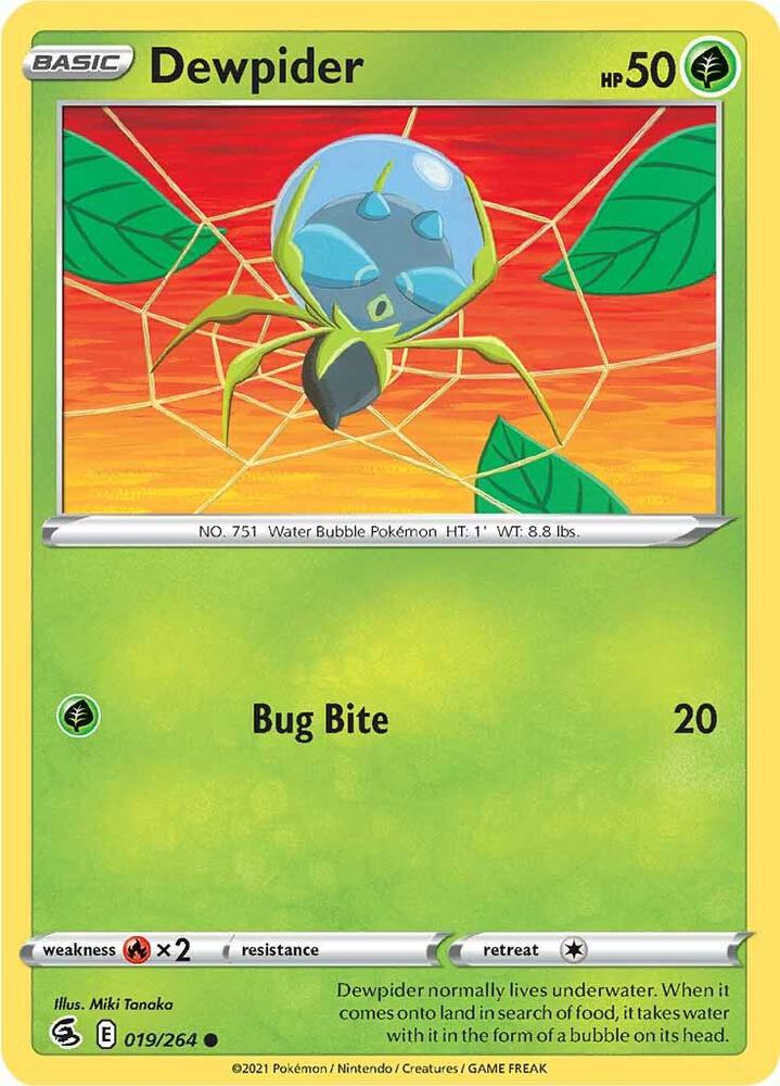 Pokemon Dewpider 19/264 Fusion Strike