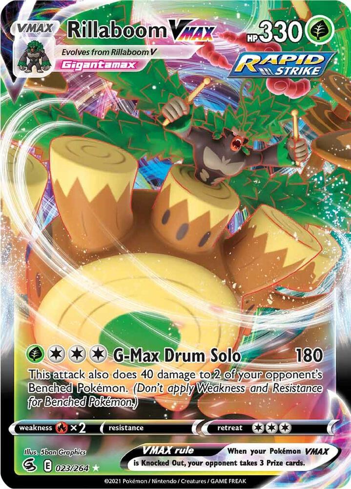 Pokemon Rillaboom VMAX 23/264 Fusion Strike