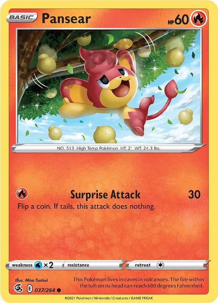 Pokemon Pansear 37/264 Fusion Strike
