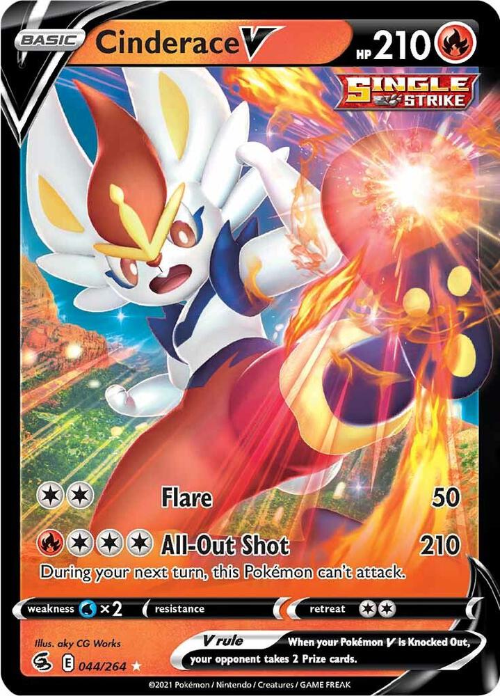 Pokemon Cinderace V 44/264 Fusion Strike