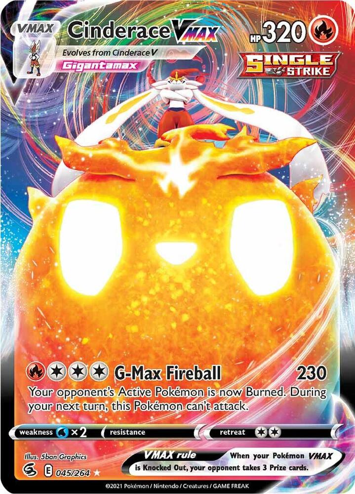 Pokemon Cinderace VMAX 45/264 Fusion Strike