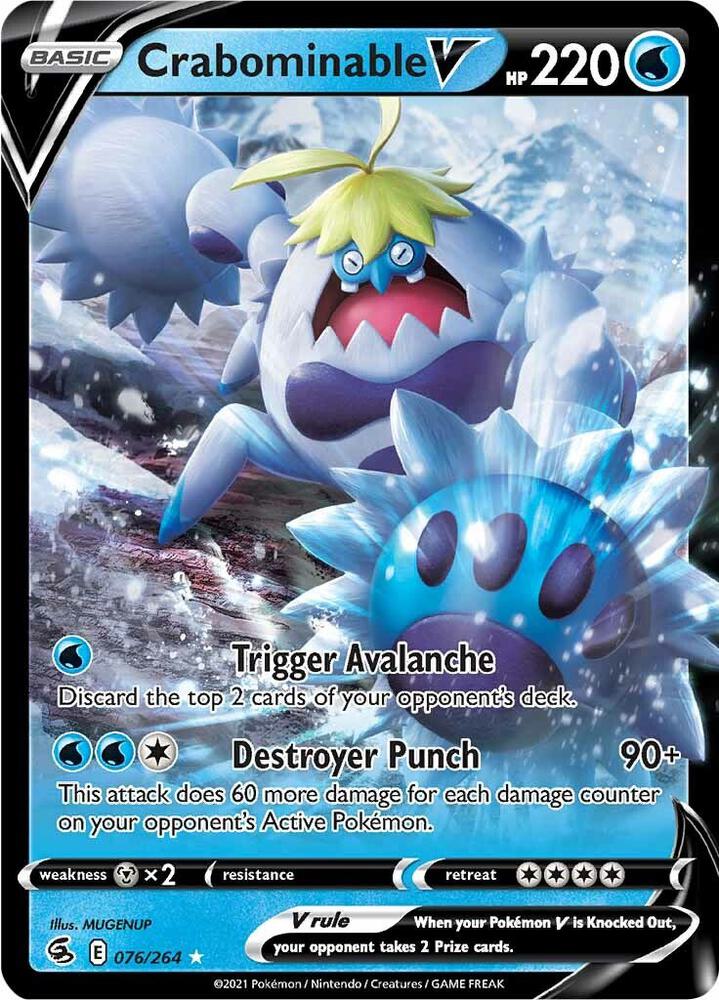 Pokemon Crabominable V 76/264 Fusion Strike
