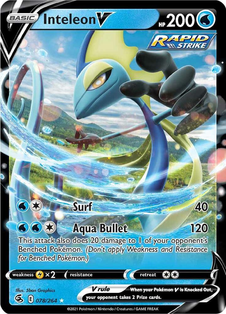 Pokemon Inteleon V 78/264 Fusion Strike