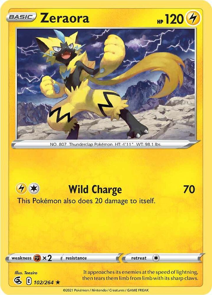 Pokemon Zeraora 102/264 Fusion Strike